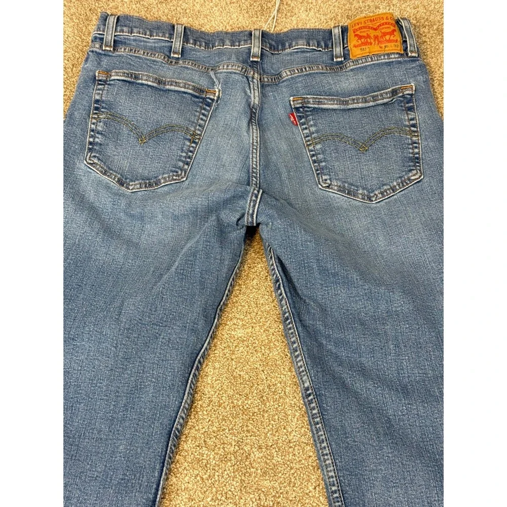 Levis 511 Slim Fit Mens Jeans W38 L32 Medium Wash Blue Denim 38x32 Grunge Work